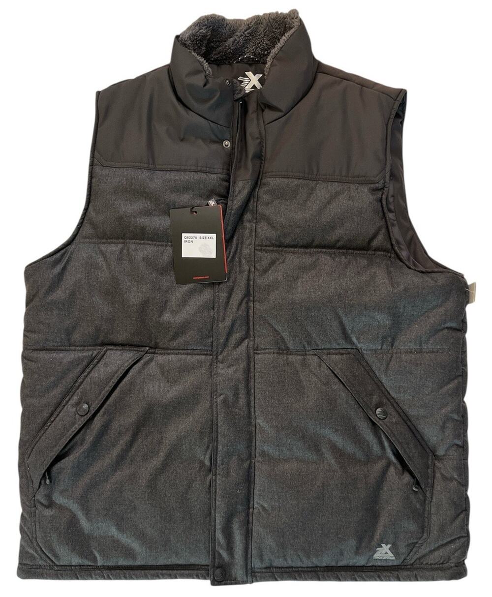 Zeroxposur Quilted Men’s Everett Vest Sz Xxl New With Tags Gray